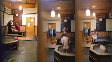 网络热搜轰动台湾的台北H池温泉一对异性恋情侣，一对女同性恋情侣做爱视频被偷拍流出贩卖完整版